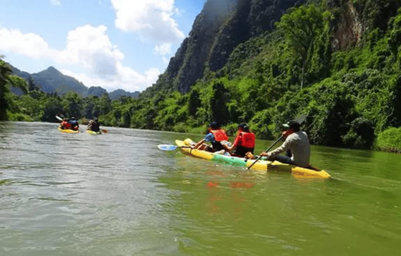 Vang Vieng:Zipline,Water Cave,Tham Chang,Kayak,Blue Lagoon 3 - The Tuk-Tuk Ride From Central Vang Vieng