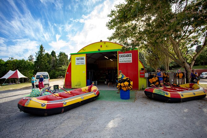 White Water Rafting - Kaituna Cascades, The Originals - Facing the three waterfalls