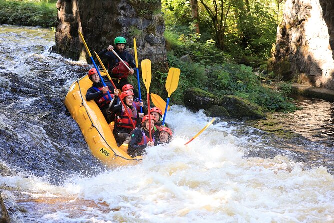 Whitewater Rafting Activity, Bala,Wales - Getting fitted out in wetsuits and safety equipment
