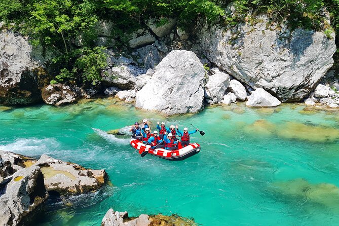 Whitewater Rafting on the Soča River in Bovec, Slovenia - The drive to the river includes a waterfall stop