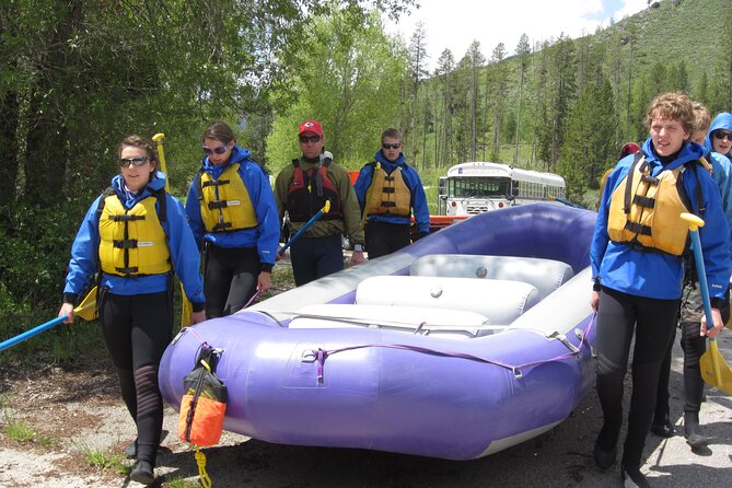 Whitewater Rafting Small Boat Adventure Snake River Jackson Hole - The launch: safety talk, PFDs, and splash gear