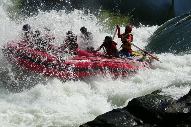 Zambezi River Class IV-V White-Water Rafting from Victoria Falls - The climb back up and the barbecue reward